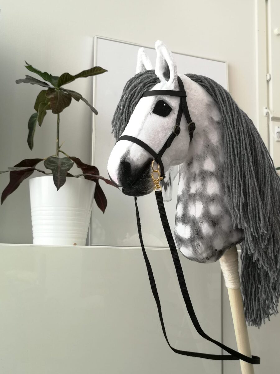 realistic white dapple coloring premium hobby horse