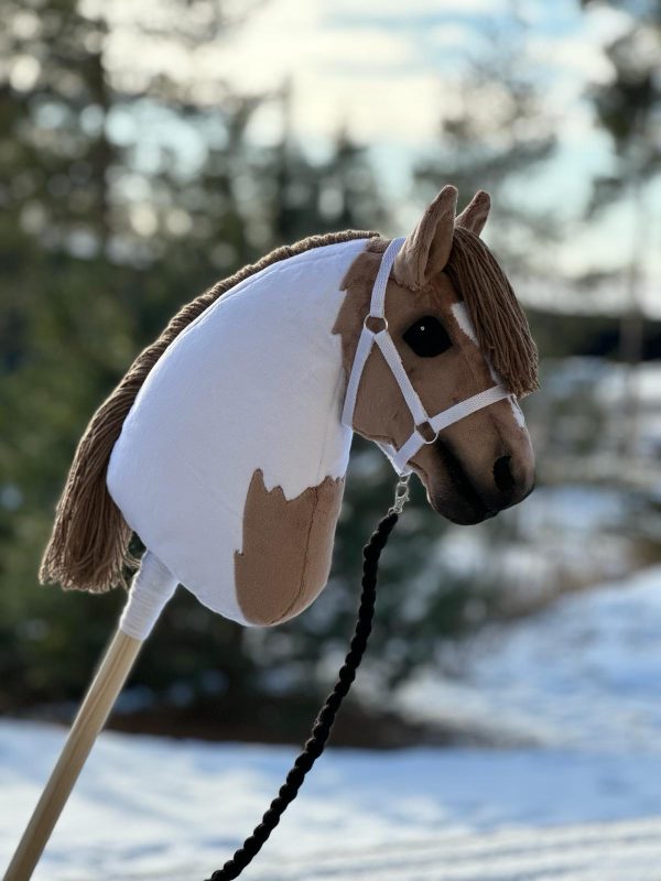 Two coloured LightBrown-White hobbyhorse with brown mane - Image 4