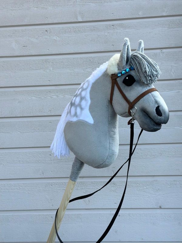 Pony size Grey/White dapple hobbyhorse - Image 3