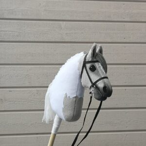 light grey white hobby horse size a4 2